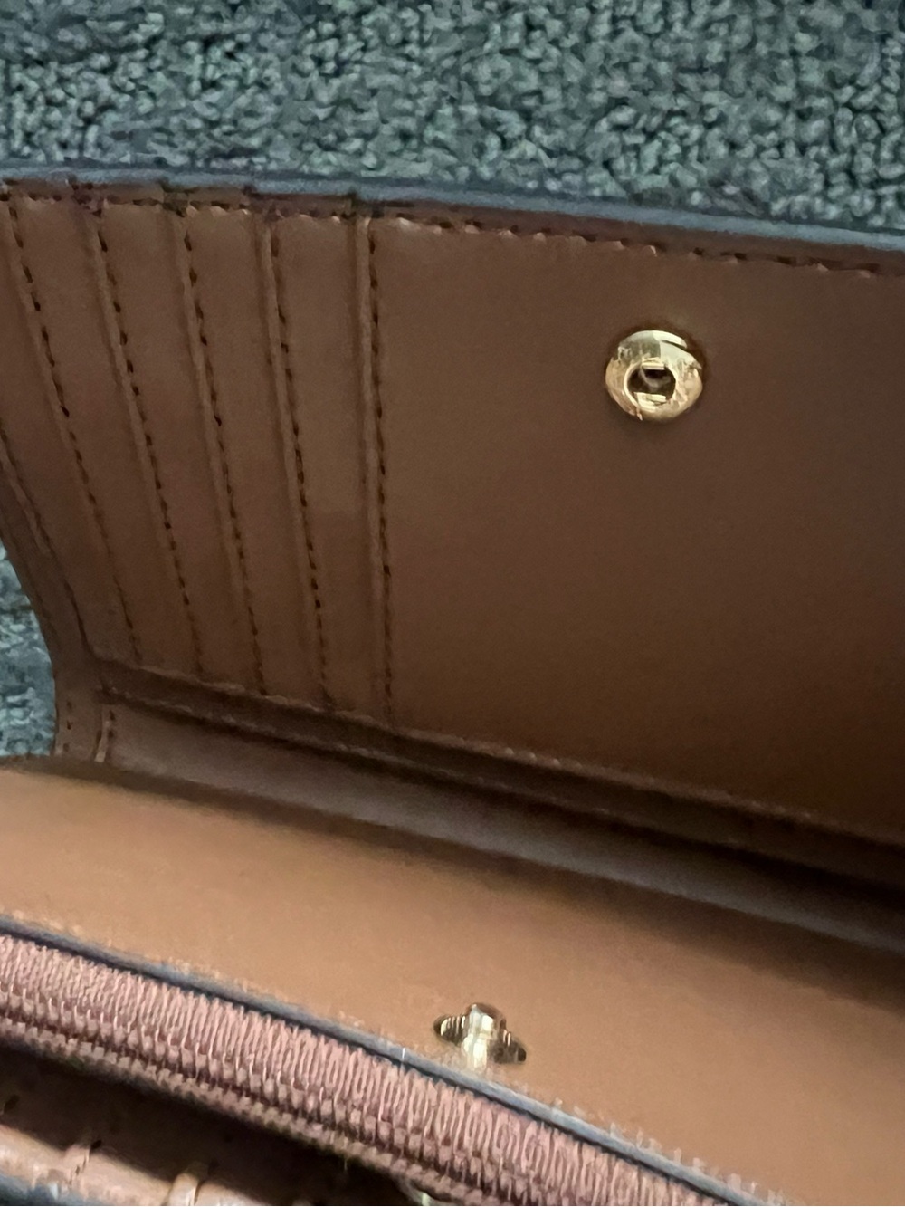 Michael Kors Beige Signature Zip Wallet - Picture 3 of 3
